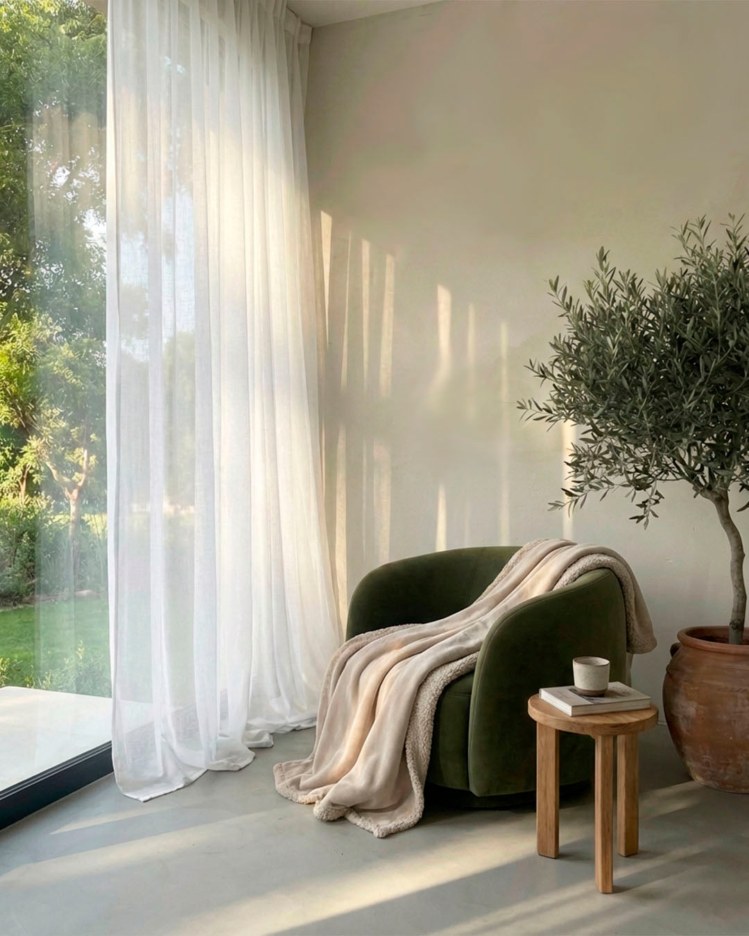HOOMstyle Ready-Made Curtain - Sheer - Transparent - Pleated header tape