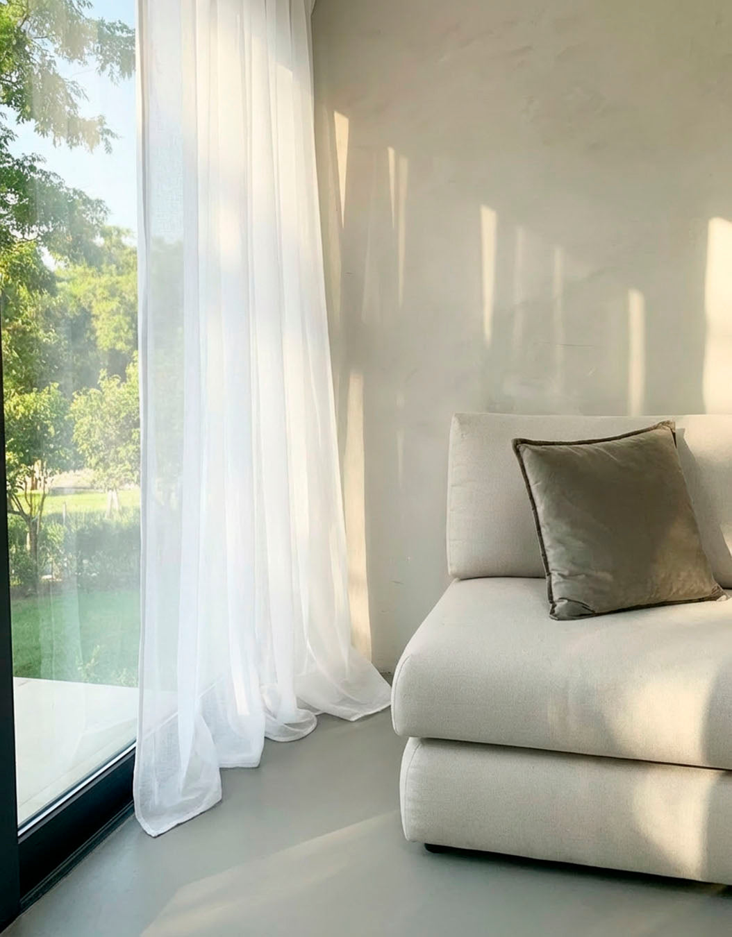 HOOMstyle Ready-Made Curtain - Sheer - Transparent - Pleated header tape