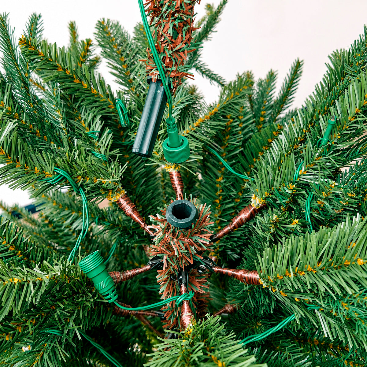 Kunstweihnachtsbaum Excellent Slim Led - Weihnachtsbaum schmal mit LED Beleuchtung - grün - Mischung aus PVC/PE
