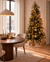 Kunstweihnachtsbaum Excellent Slim Led - Weihnachtsbaum schmal mit LED Beleuchtung - grün - Mischung aus PVC/PE