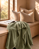 HOOMstyle Plaid Lotus - Fleece Blanket - Teddy