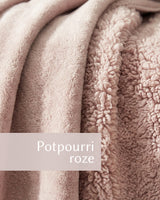 HOOMstyle Plaid Lotus - Fleece Blanket - Teddy