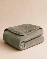 HOOMstyle Plaid Lotus - Fleece Blanket - Teddy