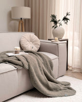 HOOMstyle Plaid Lotus - Fleece Deken - Teddy