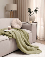 HOOMstyle Plaid Lotus - Fleece Deken - Teddy