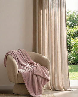 HOOMstyle Plaid Lotus - Fleece Blanket - Teddy