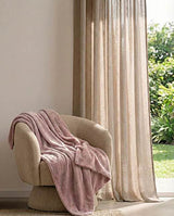 HOOMstyle Plaid Lotus - Fleece Blanket - Teddy