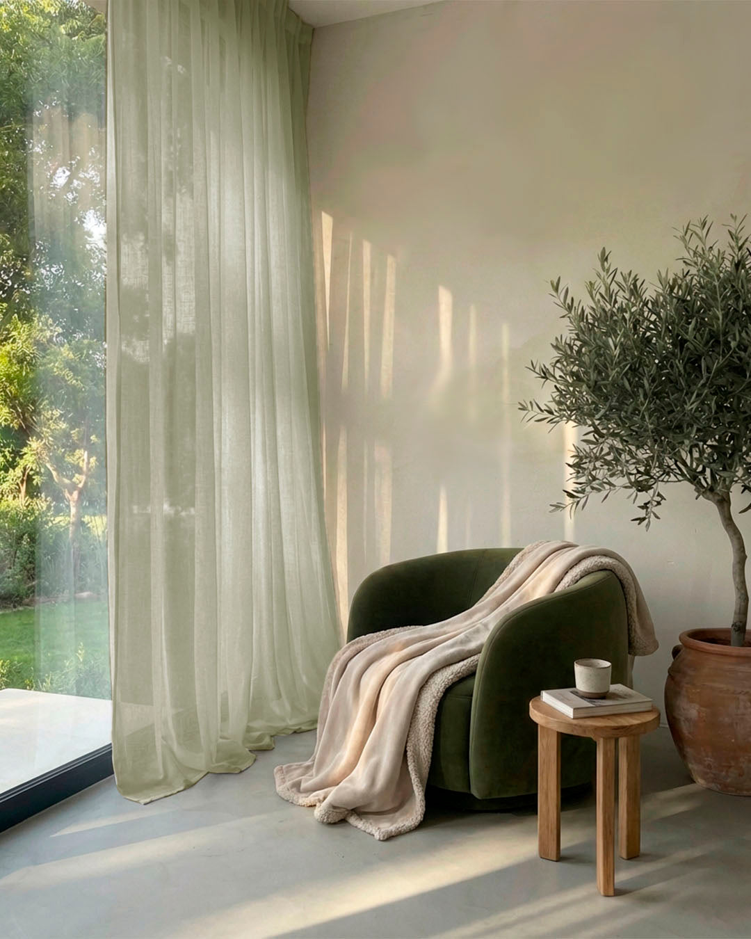 HOOMstyle Ready-Made Curtain - Sheer - Transparent - Pleated header tape
