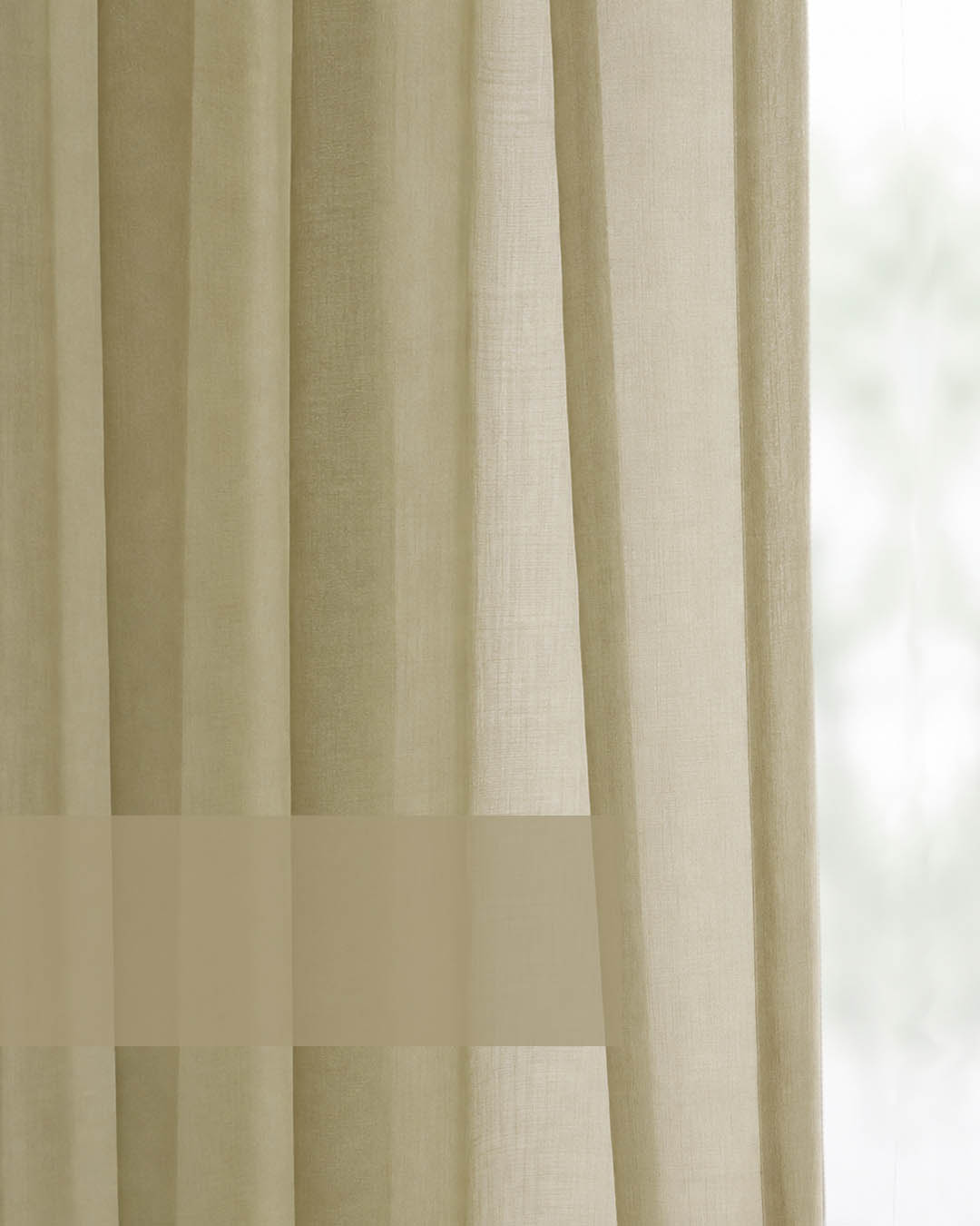 HOOMstyle Ready-Made Curtain - Sheer - Transparent - Pleated header tape