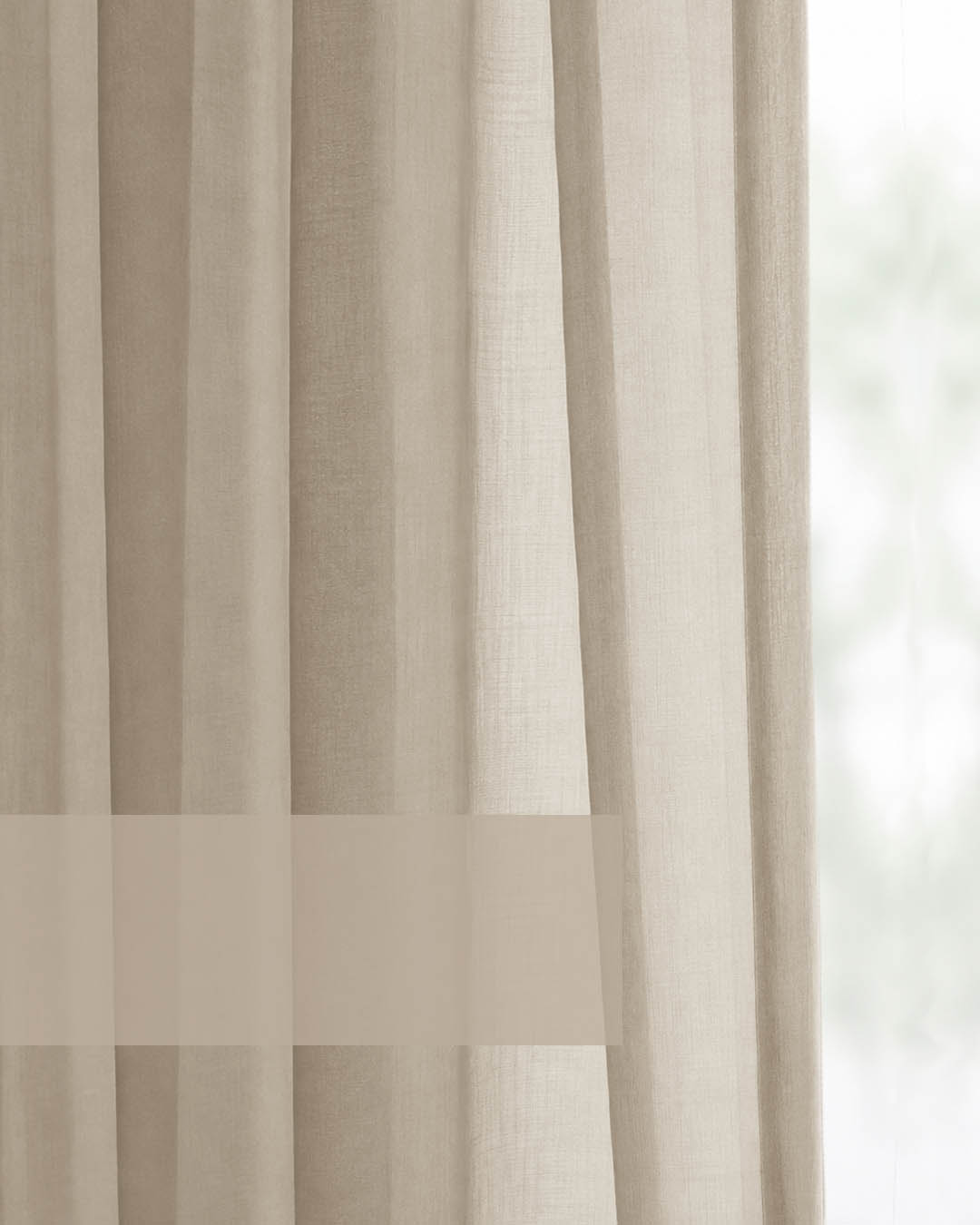 HOOMstyle Ready-Made Curtain - Sheer - Transparent - Pleated header tape