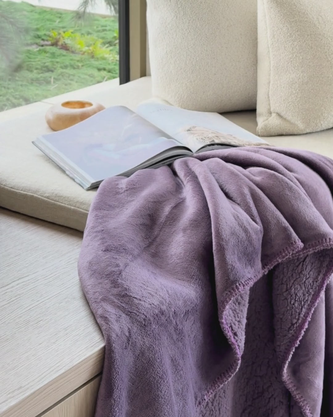 HOOMstyle Plaid Lotus - Fleece Deken - Teddy