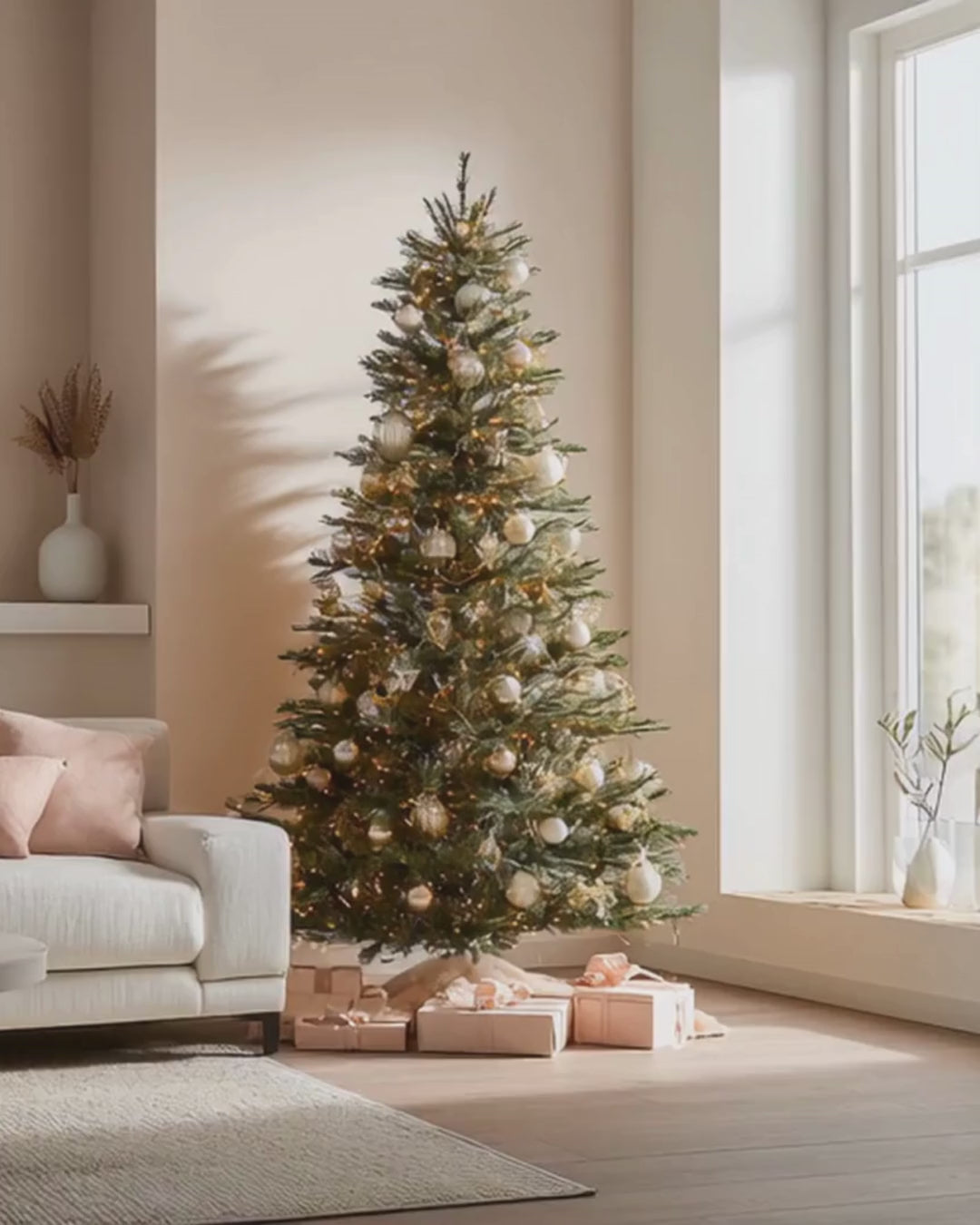 Christmas Tree Excellent Slim - artificial Christmas tree narrow - mix pvc/pe
